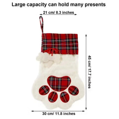 Personalized Christmas Stockings Christmas Decoration Gifts for Family, Santa, Holiday, Pet, Dog Paw Stockings