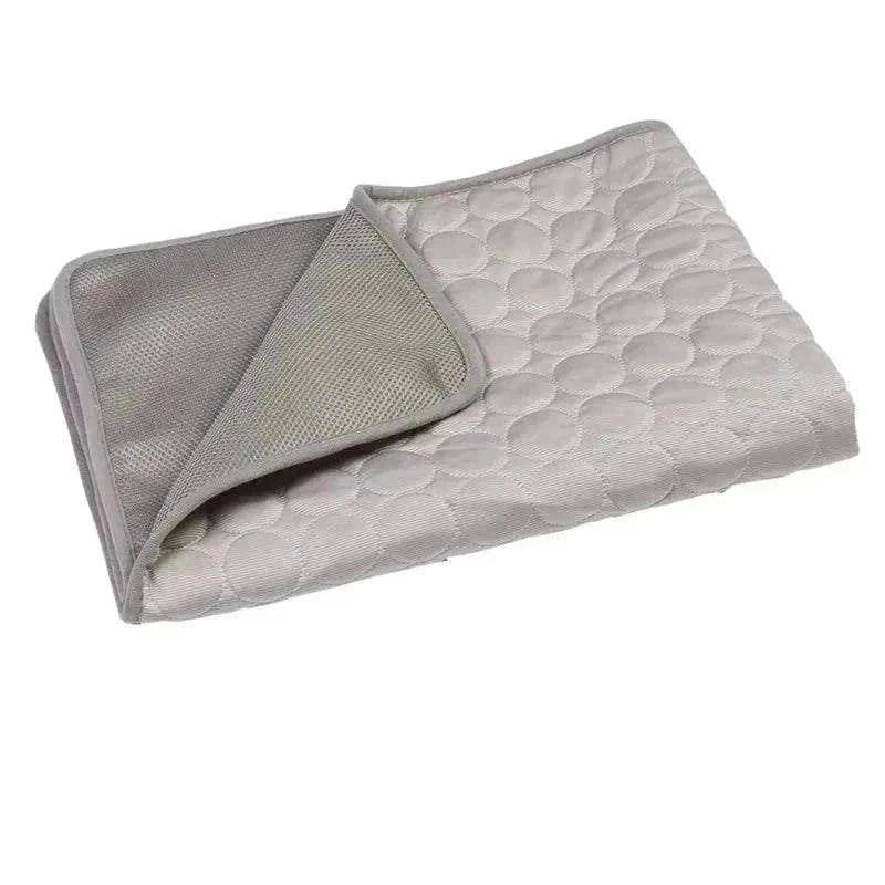 Cooling dog mat pad with mesh cloth and terry cloth for pets summer comfort