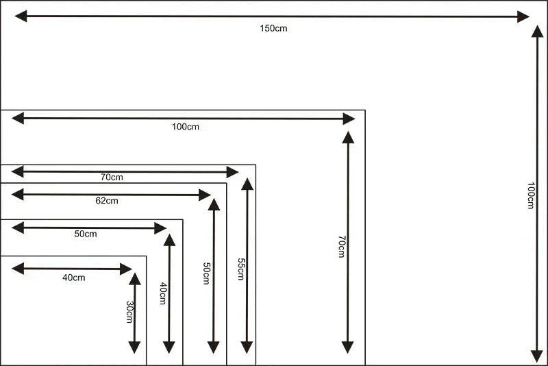 Cooling dog mat sizes ranging from 30x40cm to 100x150cm for pets
