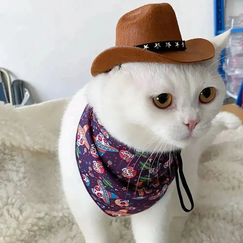 Adjustable Funny Pet Dog Hat Outdoor Summer Pet Accessories Dogs Cats Headwear Cowboy Hats