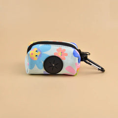 1pcs outdoor portable dog poo bag dispenser, durable dog leather strap attachment