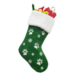 Christmas Ornaments Socks Dog Cat Pendants XMAS Fur Collar Lattice Socks Christmas Tree Decorations Navidad Wholesale 2025
