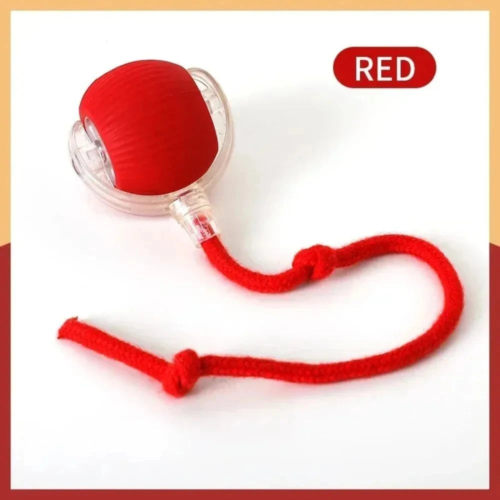 Rechargeable Automatic Interactive Ball Toy for Cats Smart Electric Rolling Faux Tail Mouse