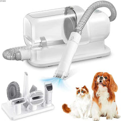2.3L Dog Grooming Vacuum Kit with Large Pet Hair Dust Cup Electric Dog Brush Theraotic Function