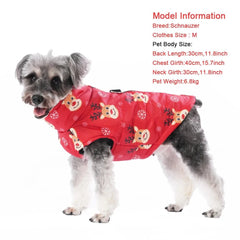 Christmas Dog Jacket Coat Winter Warm Pet Clothes for Small Medium Dogs Cats Vest Costume Waterproof Puppy Chihuahua Pug Outfits