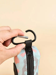 1pcs outdoor portable dog poo bag dispenser, durable dog leather strap attachment