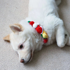 Christmas Dog Cat Collar Handmade Pet Neckwear Scarf Bandana Pet Gift for Pet Costumes Perfect Accessory Holiday Vibrant Colors