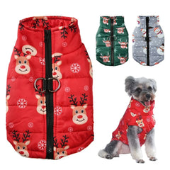 Christmas Dog Jacket Coat Winter Warm Pet Clothes for Small Medium Dogs Cats Vest Costume Waterproof Puppy Chihuahua Pug Outfits