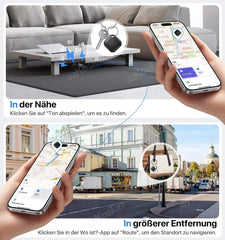 Mini GPS Tracker smart iTag locating keys and belongings via smartphone app outdoors and indoors