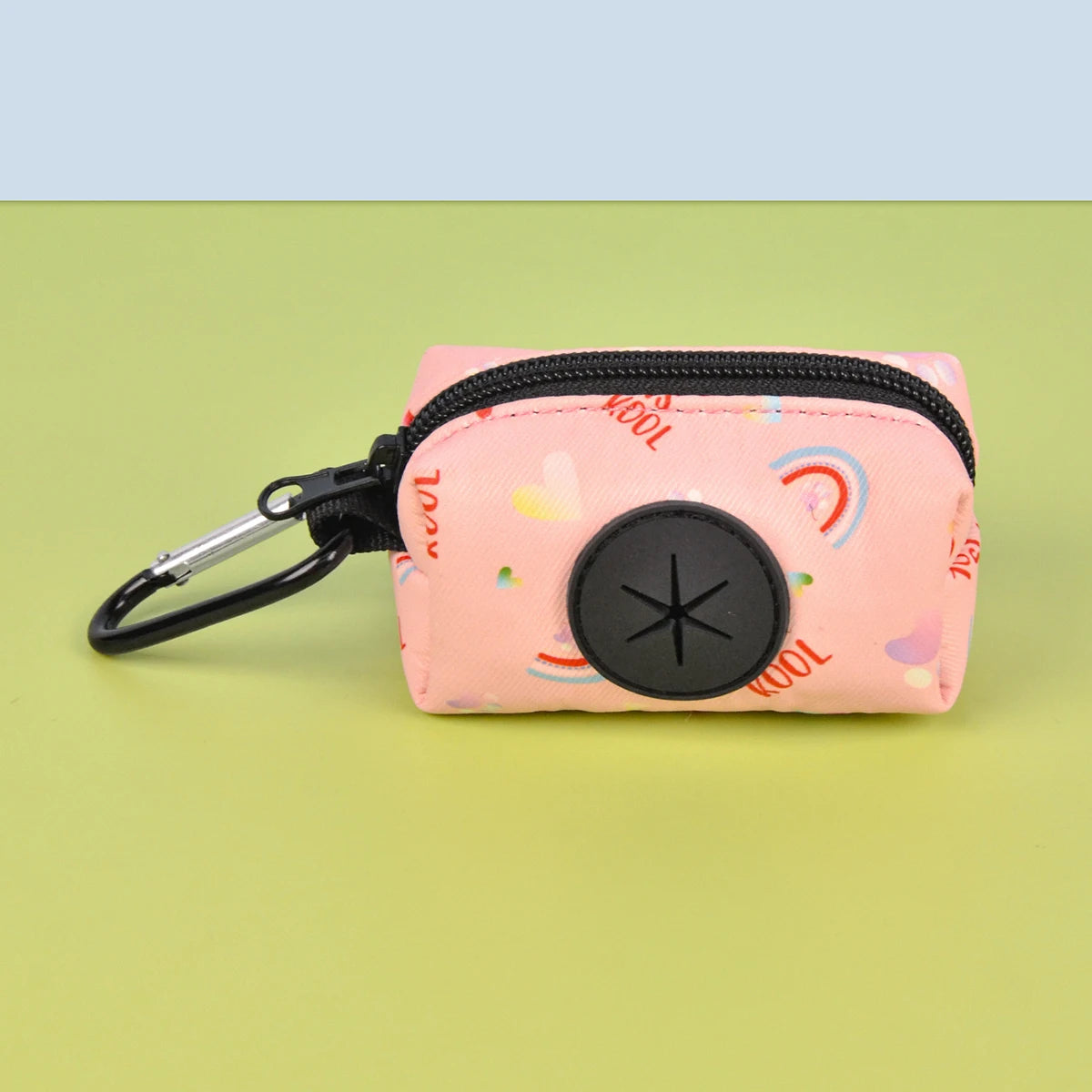 1pcs outdoor portable dog poo bag dispenser, durable dog leather strap attachment