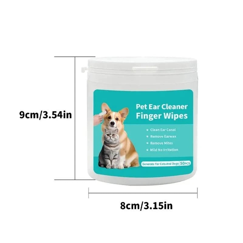 Pet Disposable Ear Care Finger Cover Convenient And Dirty Hand Ear Mite Cleaning Wipes