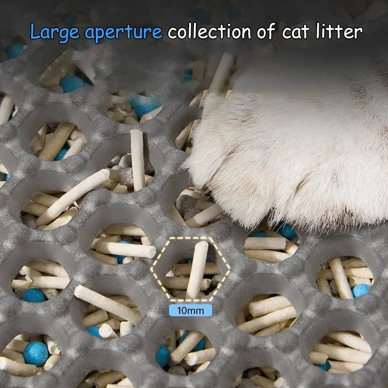 Cat Litter Mat Waterproof Double Layer Pet Litter Box Mat Pet Toilet Cat Mat Nonslip