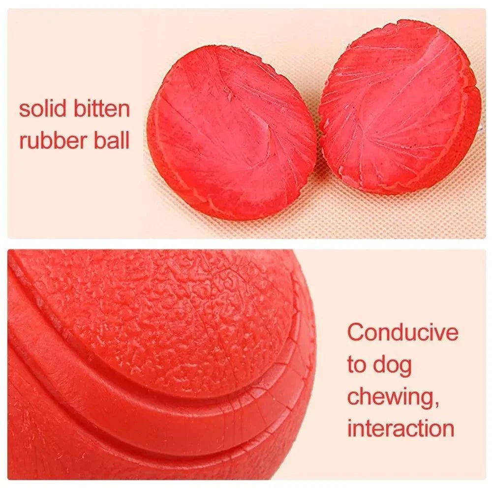 MADDEN S-XL Sizes indestructible red rubber dog ball toy for chewing and interaction