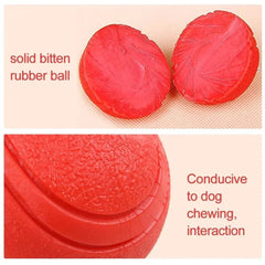 MADDEN S-XL Sizes indestructible red rubber dog ball toy for chewing and interaction
