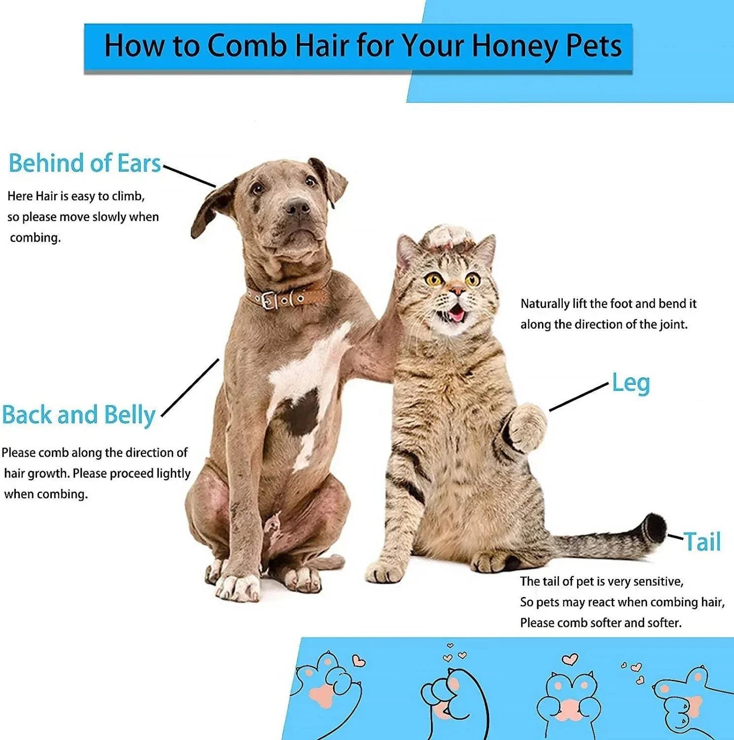 Dog Hair Remover Brush Cat Dog Hair Grooming And Care Comb For Long Hair Cleaning Bath Brush Dog Supplies