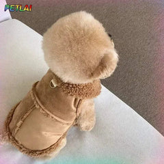 Small Dog Cute Vest Jacket Luxury Autumn Winter Soft Pet Clothing Designer Coat