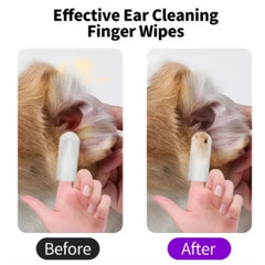 Pet Disposable Ear Care Finger Cover Convenient And Dirty Hand Ear Mite Cleaning Wipes