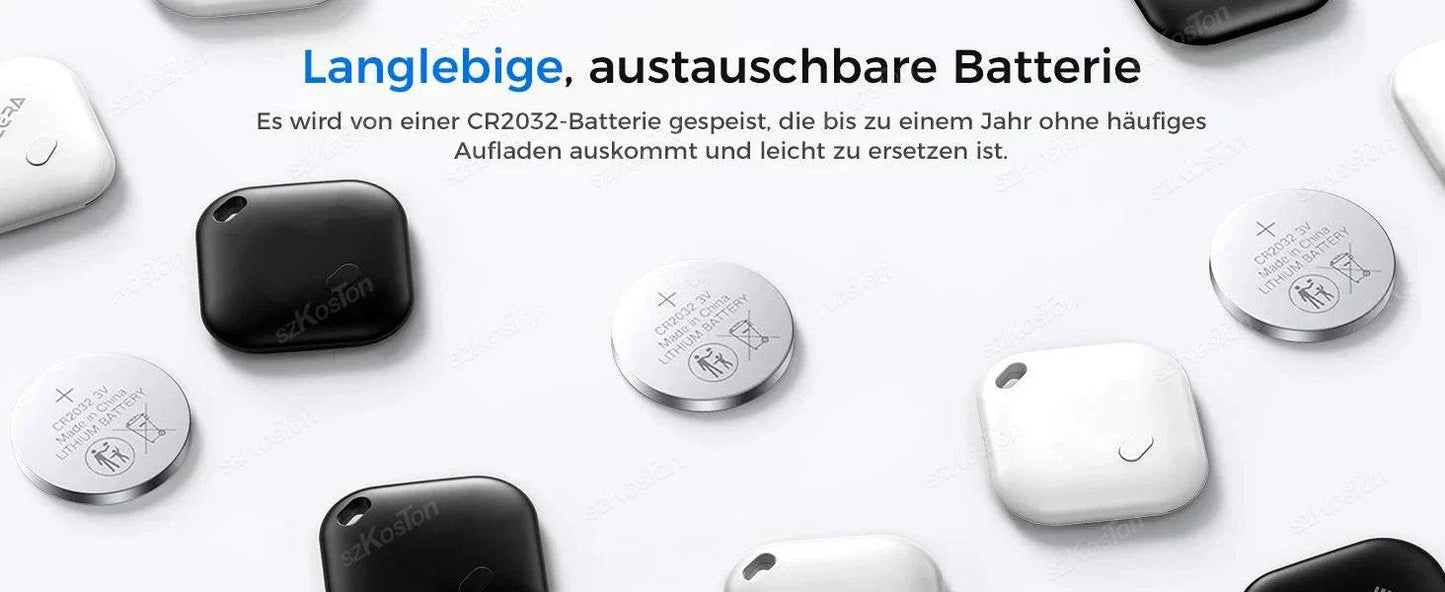 Mini GPS Tracker smart iTag with long-lasting replaceable CR2032 battery for pets and personal items tracking