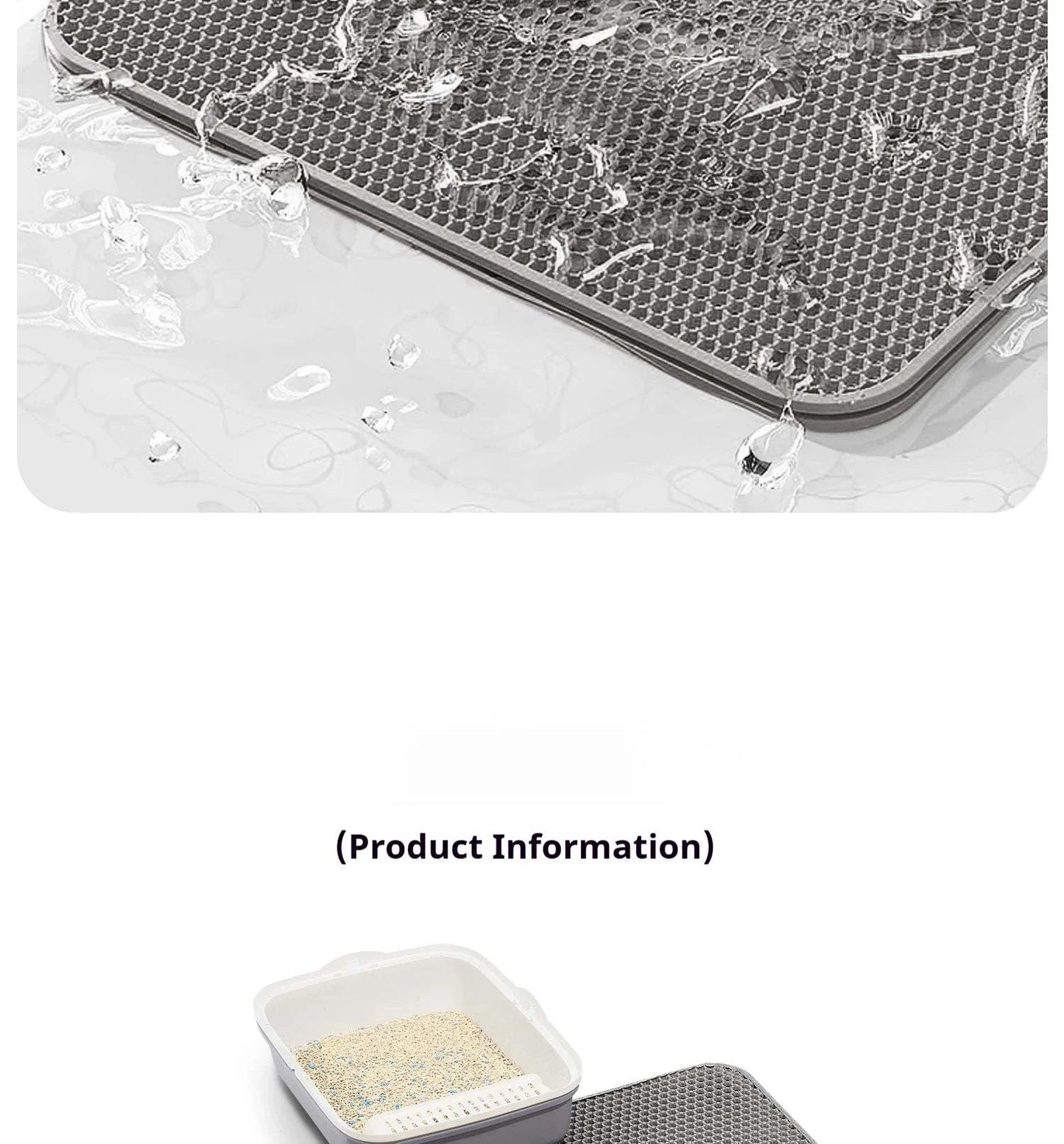 Cat Litter Mat Waterproof Double Layer Pet Litter Box Mat Pet Toilet Cat Mat Nonslip