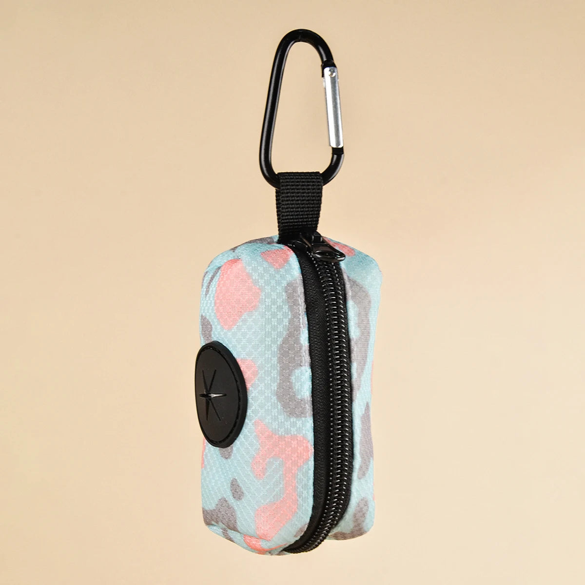 1pcs outdoor portable dog poo bag dispenser, durable dog leather strap attachment