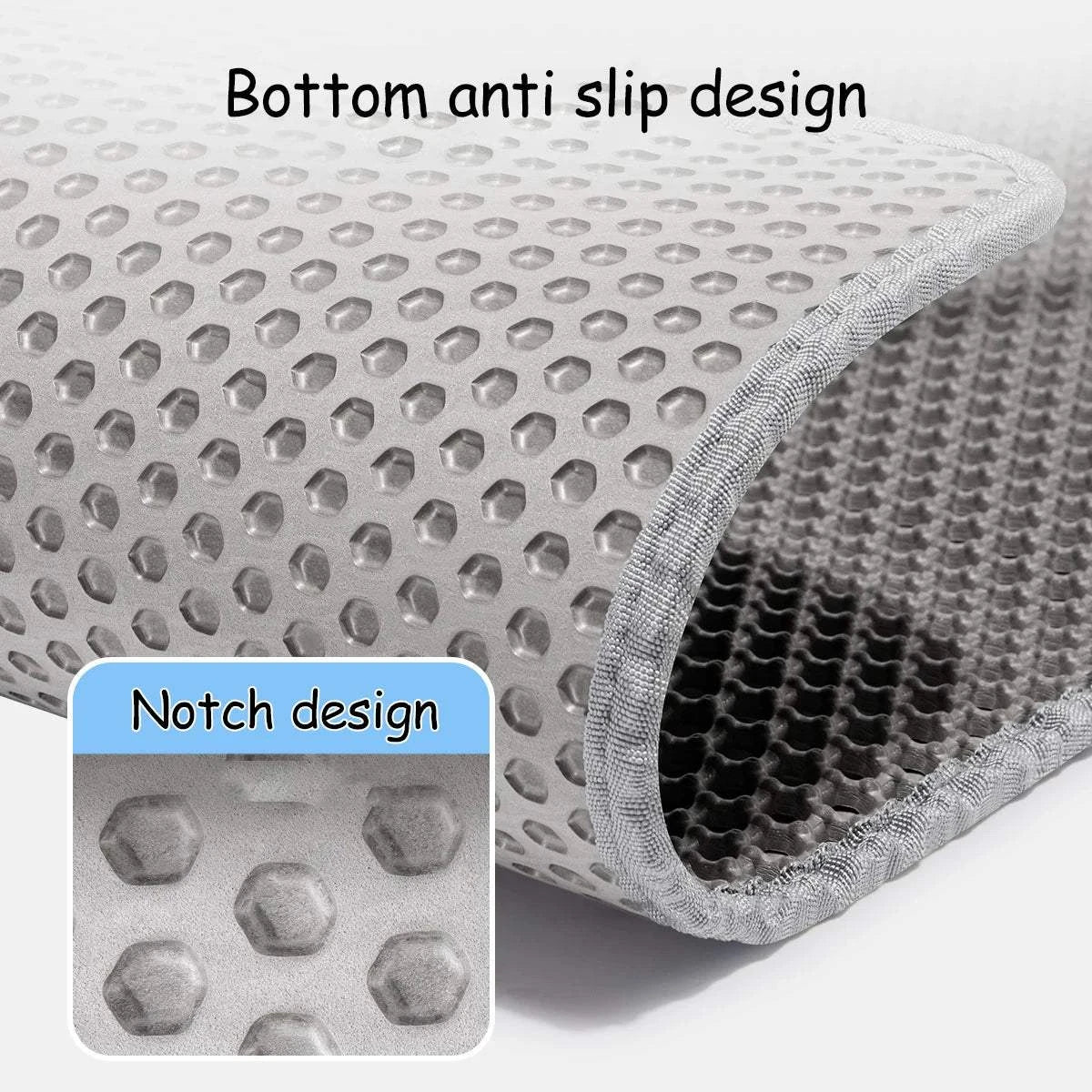 Cat Litter Mat Waterproof Double Layer Pet Litter Box Mat Pet Toilet Cat Mat Nonslip