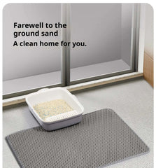 Cat Litter Mat Waterproof Double Layer Pet Litter Box Mat Pet Toilet Cat Mat Nonslip