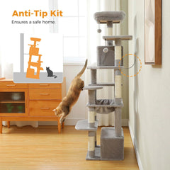 Large Cat Tree and Tower for Indoor Cats Spacious Hammock Padded Perches and Condos Cat Toys