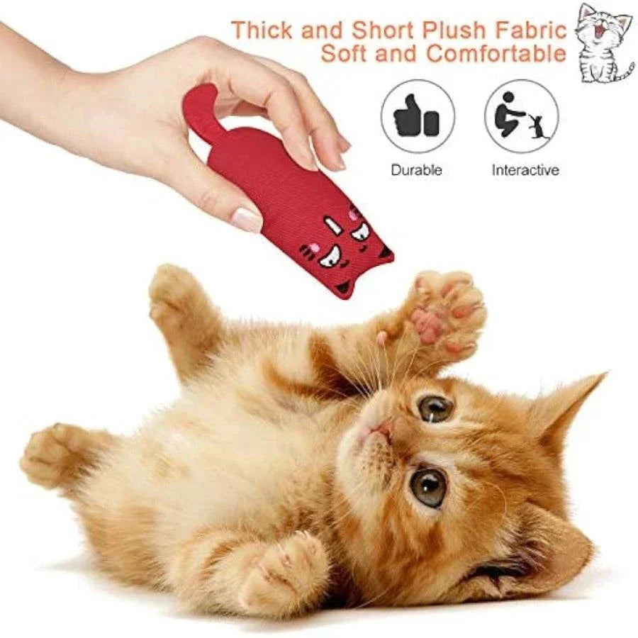 Rustle sound catnip toy plush fabric for cats interactive and durable pet accessory with a kitten playing