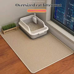 Cat Litter Mat 2-Layer Design Premium Sand Trapping Technology Waterproof Base Non-Slip Pet Floor