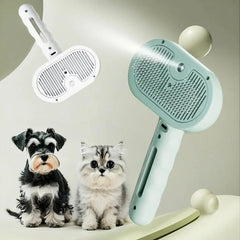 Pet Hair Remover Spray comb grooming brush for cats and dogs with dematting water mist humidifier