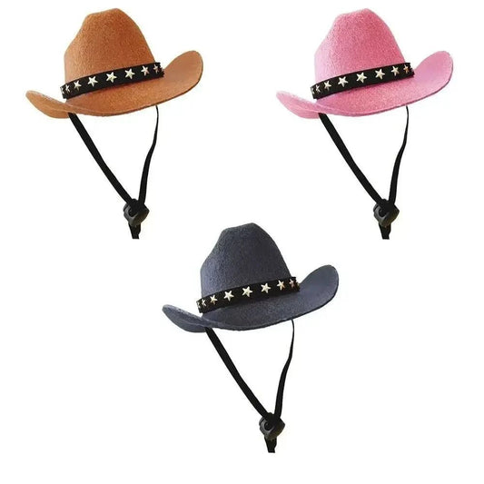 Adjustable Funny Pet Dog Hat Outdoor Summer Pet Accessories Dogs Cats Headwear Cowboy Hats