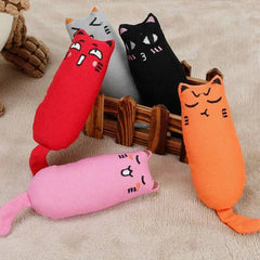Rustle sound catnip plush toy set with colorful cat designs for kittens and pets