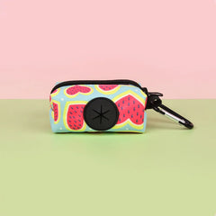 1pcs outdoor portable dog poo bag dispenser, durable dog leather strap attachment