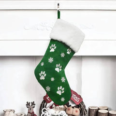 Christmas Ornaments Socks Dog Cat Pendants XMAS Fur Collar Lattice Socks Christmas Tree Decorations Navidad Wholesale 2025
