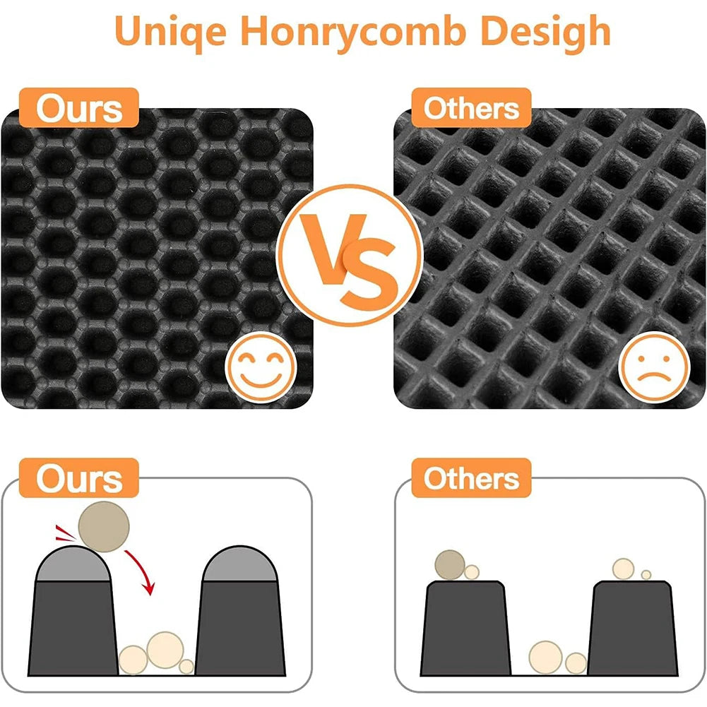 Cat Litter Mat Double Layer Waterproof Urine Proof Trapping Mat Easy to Clean Non-Slip Toilet Pad