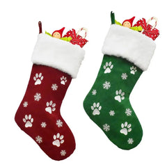Christmas Ornaments Socks Dog Cat Pendants XMAS Fur Collar Lattice Socks Christmas Tree Decorations Navidad Wholesale 2025