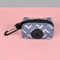 1pcs outdoor portable dog poo bag dispenser, durable dog leather strap attachment