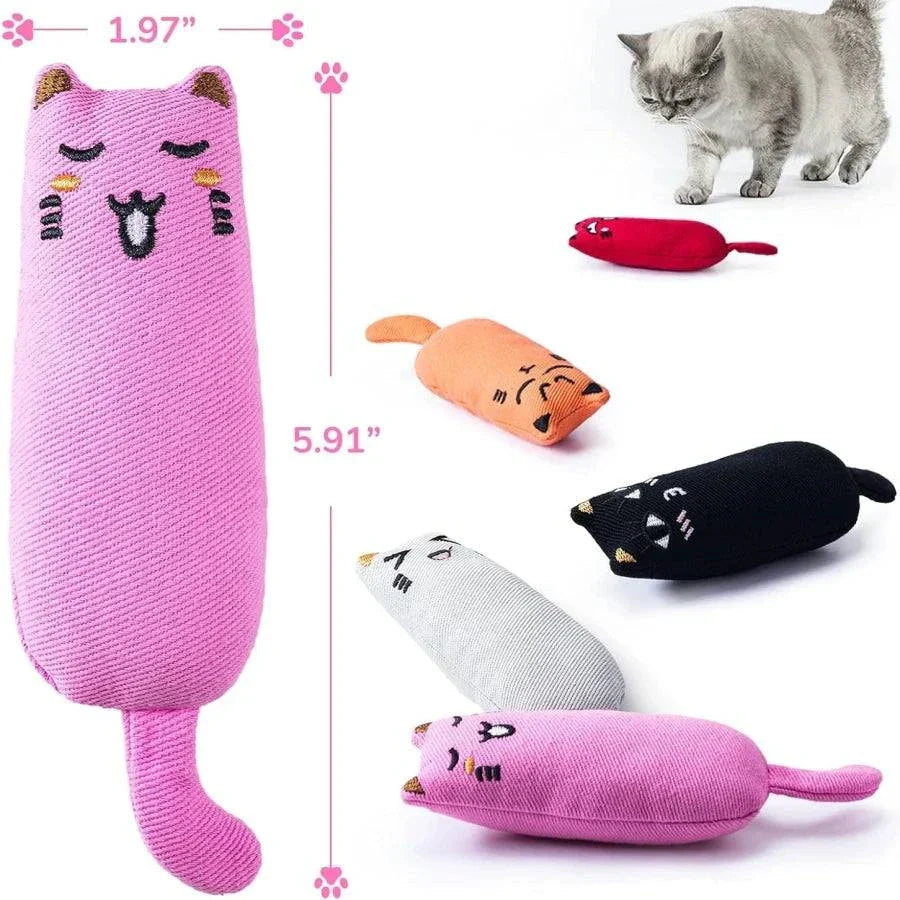 Rustle sound catnip plush toy for cats in cute animal shapes and bright colors