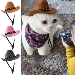 Adjustable Funny Pet Dog Hat Outdoor Summer Pet Accessories Dogs Cats Headwear Cowboy Hats