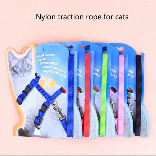 Hot-selling cat chest strap simple design traction rope sturdy and durable pet supplies
