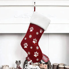 Christmas Ornaments Socks Dog Cat Pendants XMAS Fur Collar Lattice Socks Christmas Tree Decorations Navidad Wholesale 2025
