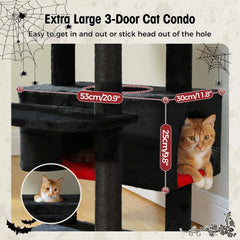 Large Cat Tree and Tower for Indoor Cats Spacious Hammock Padded Perches and Condos Cat Toys
