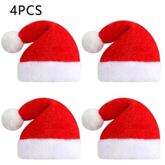 Frienda Dog Santa Hat Christmas Hat Soft Plush Cat Hat Pet Costumes for Small Dog Cat for Pet Party Puppy Christmas Supplies