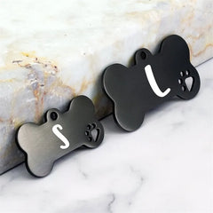 Stainless steel Personalized Engraving Customized Pet Name Puppy Collar Dog Cat Bone Tags