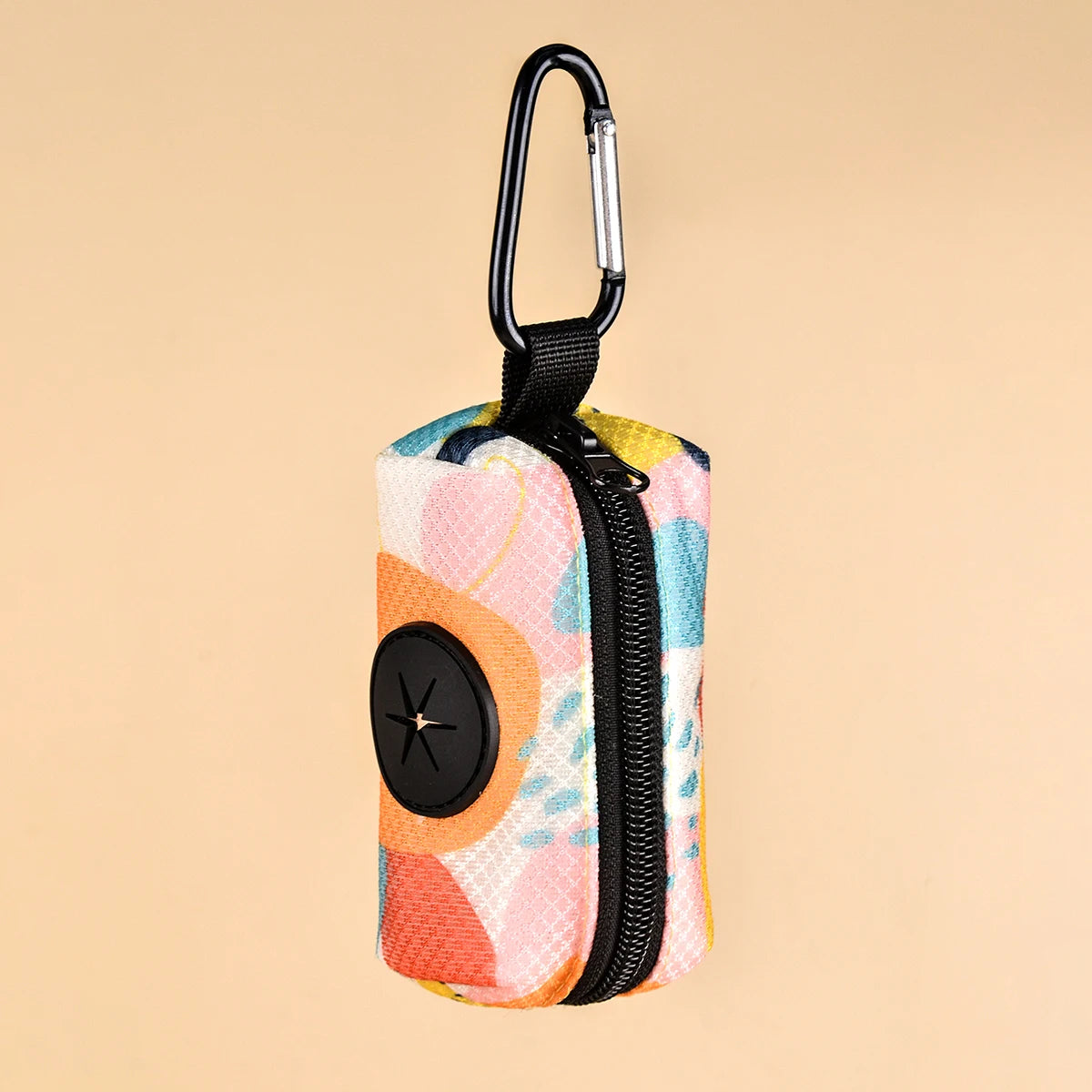 1pcs outdoor portable dog poo bag dispenser, durable dog leather strap attachment