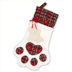 Personalized Christmas Stockings Christmas Decoration Gifts for Family, Santa, Holiday, Pet, Dog Paw Stockings