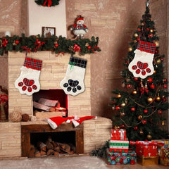 Personalized Christmas Stockings Christmas Decoration Gifts for Family, Santa, Holiday, Pet, Dog Paw Stockings