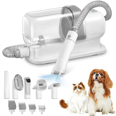 2.3L Dog Grooming Vacuum Kit with Large Pet Hair Dust Cup Electric Dog Brush Theraotic Function