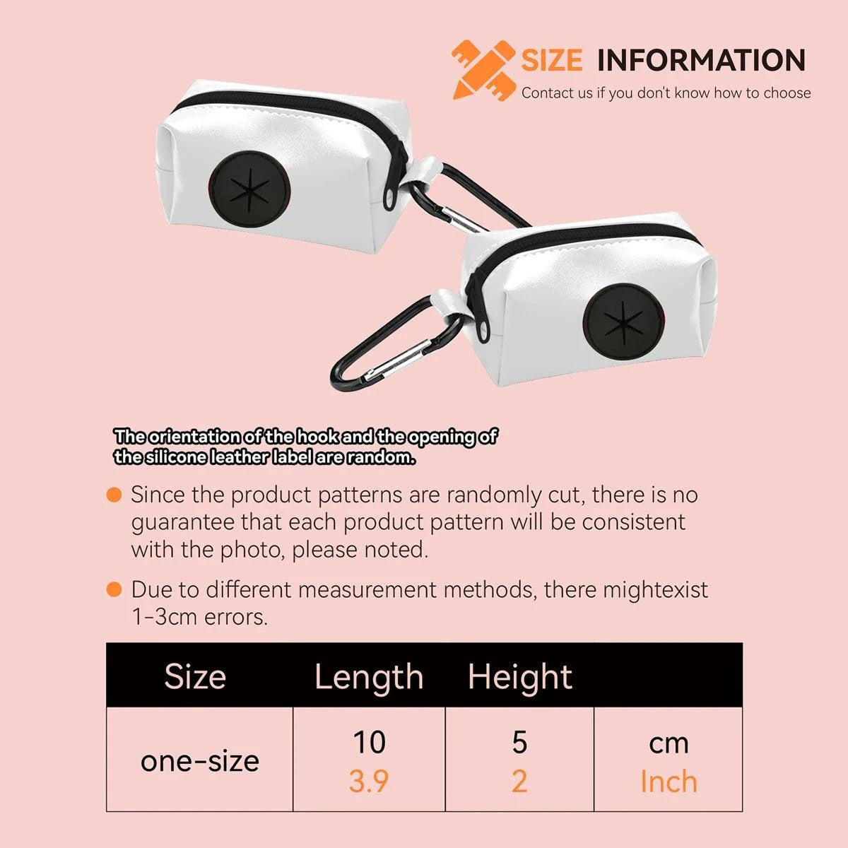 1pcs outdoor portable dog poo bag dispenser, durable dog leather strap attachment