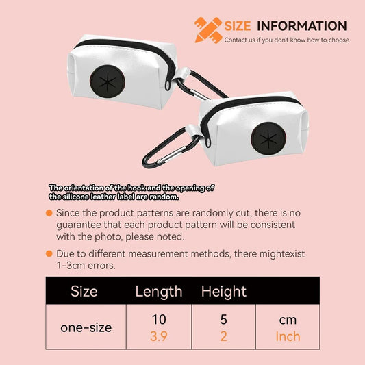 1pcs outdoor portable dog poo bag dispenser, durable dog leather strap attachment